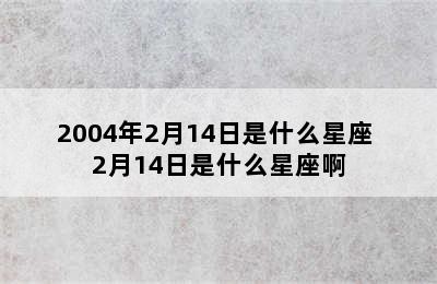 2004年2月14日是什么星座 2月14日是什么星座啊